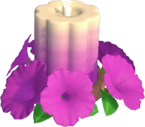 Magenta Petunia Flower Candle