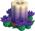 Violet Thistle Flower Candle.