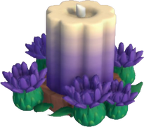 Violet Thistle Flower Candle