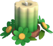 Green Penstemum Flower Candle