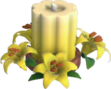 Yellow Dandelily Flower Candle