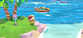 A player waving to the Nul Boat in Rainbow Reef on the north side of Cozy Islands. (Credits to @SharkTheFwisherman)