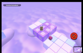 Activate the thermal block and float to the top of the nearby platform.