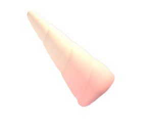 Unicorn Horn - White and Warm Pink Ombre.png