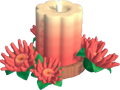 Coral Anemone Flower Candle