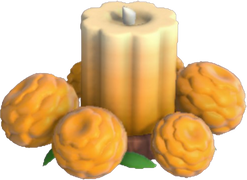 Orange Marigold Flower Candle