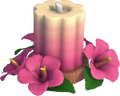 Hot Pink Hibiscus Flower Candle.